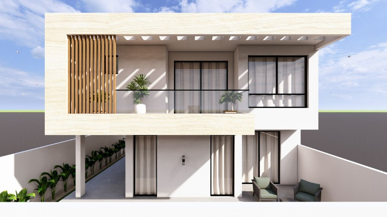 Villa duplex contemporaine — étude 3D